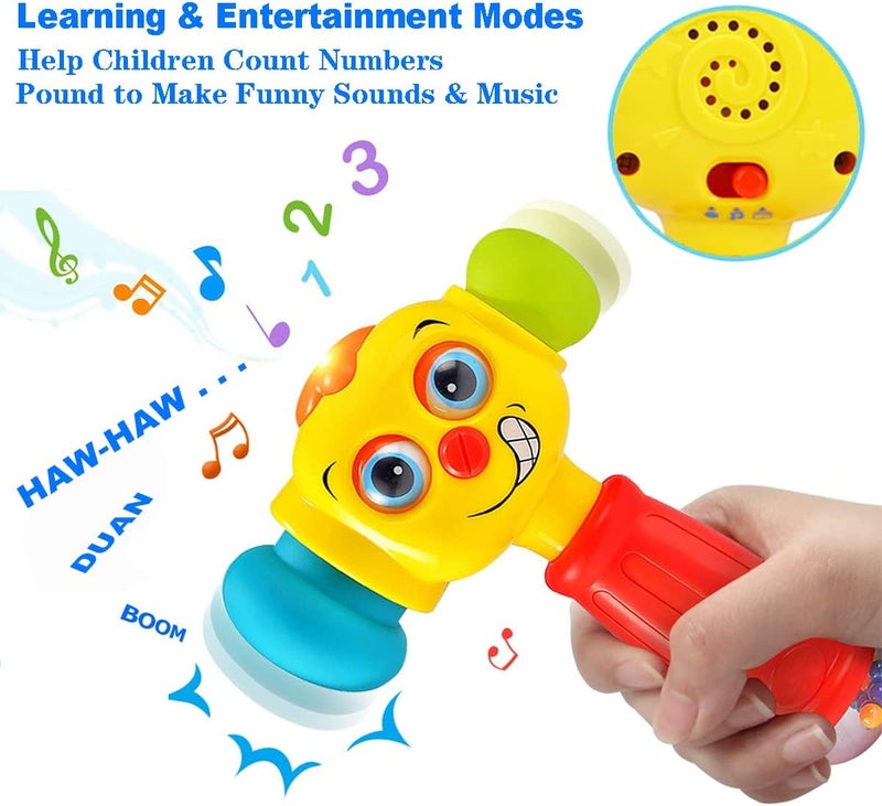 HOLA for 1 Year Boy Gifts 12-18 Months, 6 to 12 Months Hammer with Music Sound & Light, Grab Shake Pound 9 Months Boy Girl 1 Year Boy Birthday Gife - Image 3