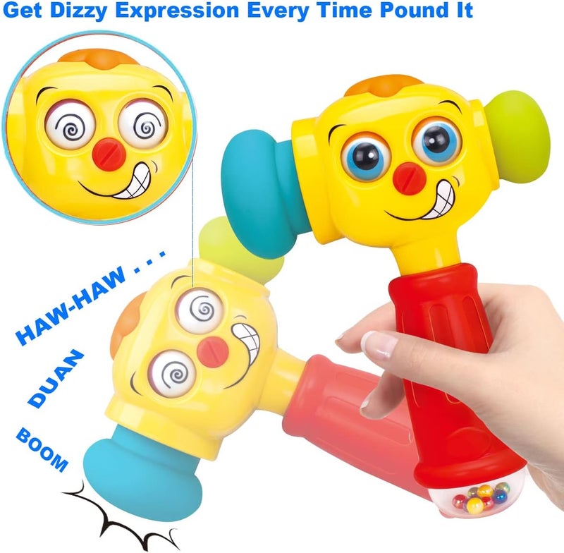 HOLA for 1 Year Boy Gifts 12-18 Months, 6 to 12 Months Hammer with Music Sound & Light, Grab Shake Pound 9 Months Boy Girl 1 Year Boy Birthday Gife - Image 2