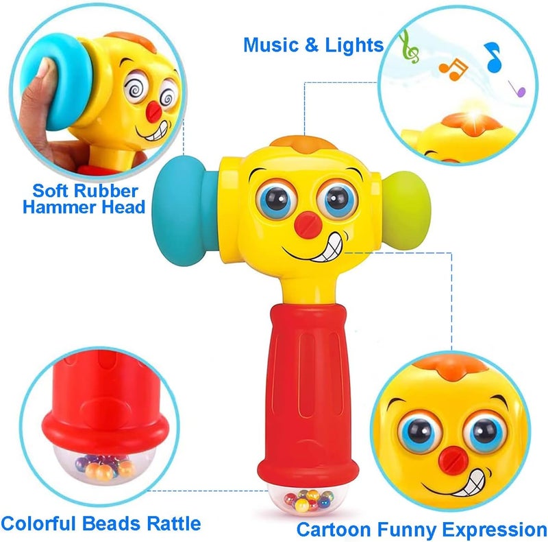 HOLA for 1 Year Boy Gifts 12-18 Months, 6 to 12 Months Hammer with Music Sound & Light, Grab Shake Pound 9 Months Boy Girl 1 Year Boy Birthday Gife - Image 4