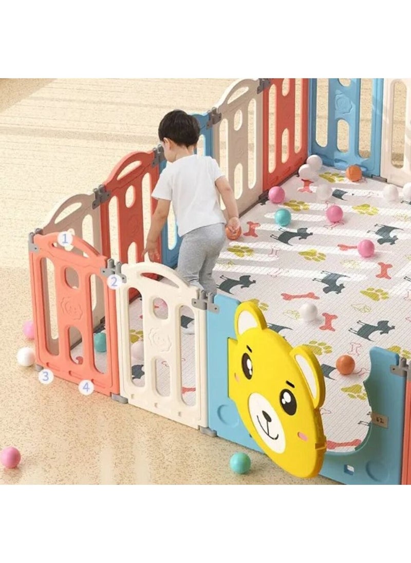 Bear Foldable Fence Playpen  185*185*62CM PINK 28-UN40-11P - pzsku/ZF3317F16167F5D20D092Z/45/_/1688496514/5eade48d-5110-4c79-b650-3488ac61d4e6