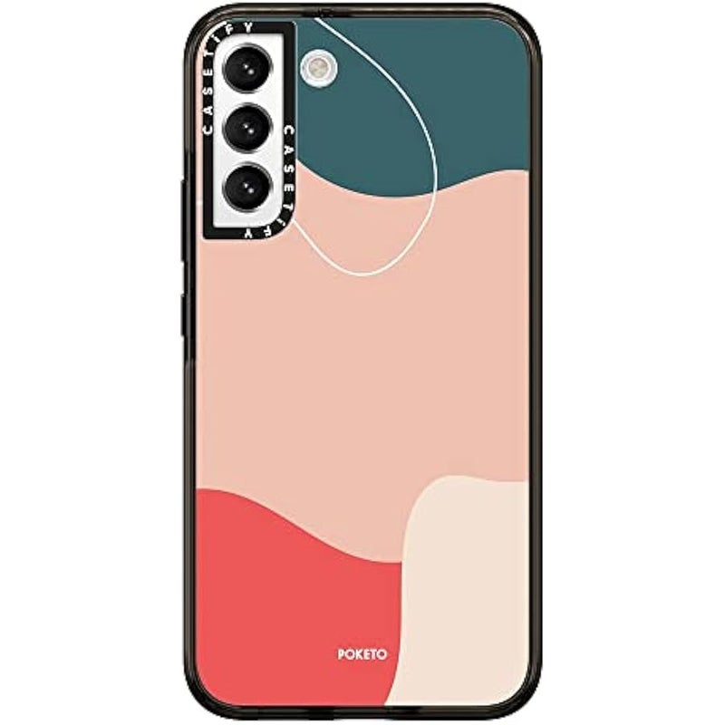 Casetify Impact Case for Samsung Galaxy S22+ - Coral Reef - Clear Black - Image 1
