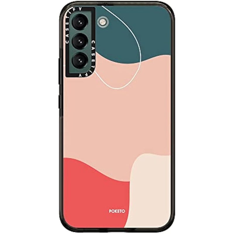 Casetify Impact Case for Samsung Galaxy S22+ - Coral Reef - Clear Black - Image 4