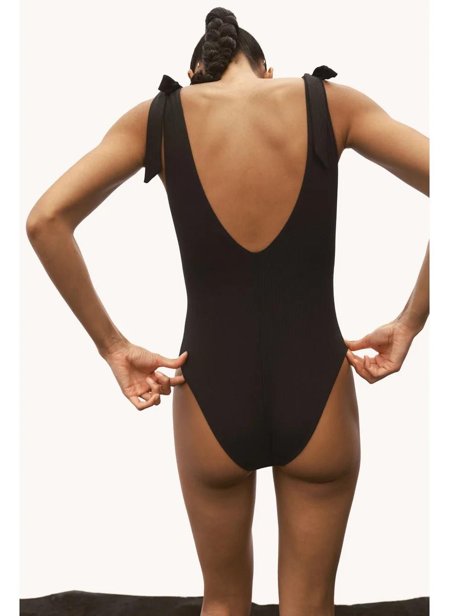 H&M Padded-Cup High Leg Swimsuit