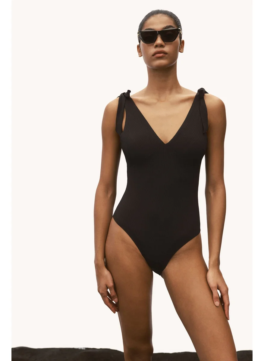 H&M Padded-Cup High Leg Swimsuit
