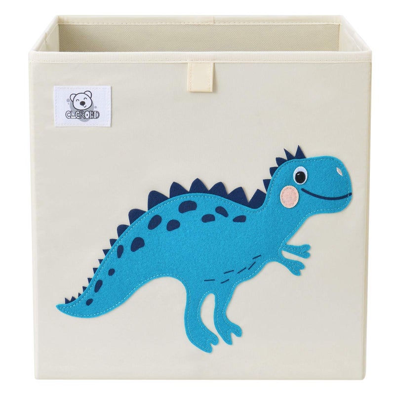 CLCROBD Foldable Animal Cube Storage Bins Fabric Toy BoxChestOrganizer for ToddlerKids Nursery Playroom 13 inch Dino TRex