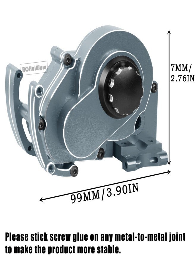 RCHuiWow Aluminum Transmission Case Upgrades Part for 1/10 Slash 2WD(VXL),Rustler 2WD(VXL),Stampede 2WD(VXL),Bandit 2WD(VXL),Alloy RC Transmission Box Gearbox,Titanium - Image 4