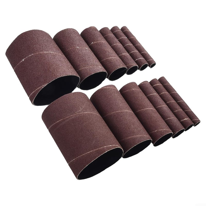 12 Piece 4 5in Sanding Drum Sleeves Kit 80 120 Grit for Oscillating Sanders Metal Wood Polishing - Image 3