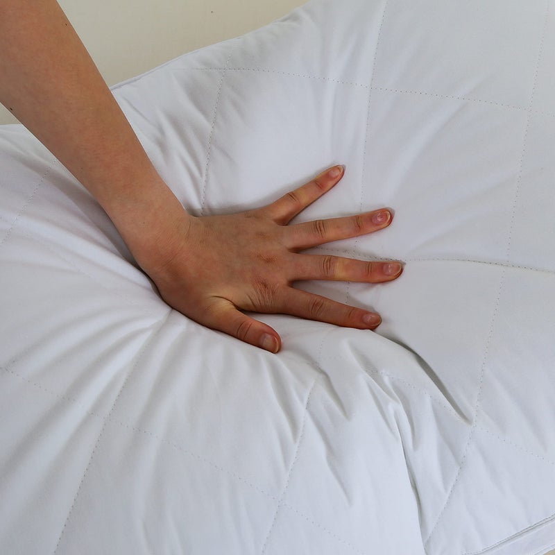 Three Geese Queen Size White Goose Feather Pillows Set of 2 - Soft 100% Cotton 600 Thread Count, Medium Firm,Soft Support for Side, Back, and Stomach Sleepers - Oeko-Tex Certified - Image 5