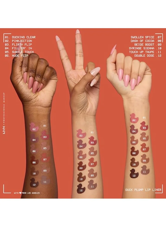 NYX PROFESSIONAL MAKEUP Duck Plump Plumping Lip Liner Lip Liner Up To 10 Hr Wear Matte Finish Swollen Spice