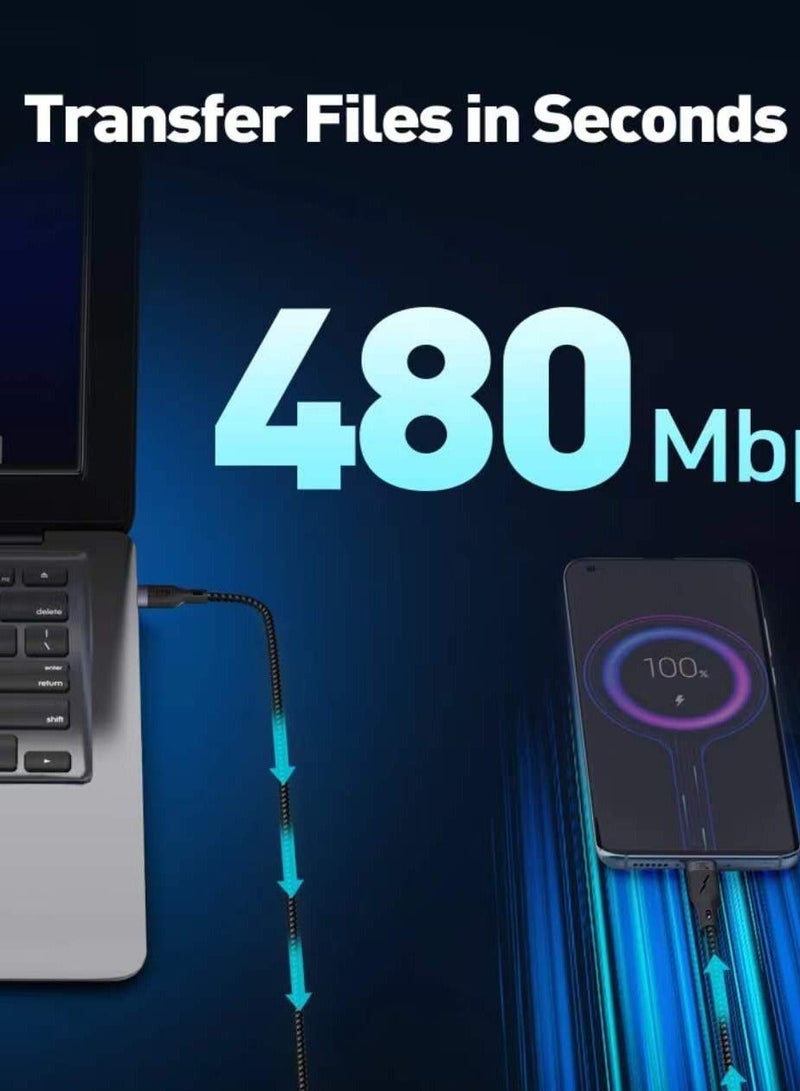 جودا كيبل C to C 60W نايلون مجدول 2 متر  أسود  – 🔌 شحن سريع 60 واط ⚡ – ، كابل شحن سريع 60 واط ⚡، كابل نايلون مجدول 💪، شحن سريع آمن 🛡️، كابل شحن للأجهزة الذكية 📱، شاحن متين 🔧، كابل شحن طويل العمر 🔋، شاحن جودا 🖤، شاحن كيبل سي 🔌، شحن فائق السرعة ⚡، كابل 2 متر 📏، شاحن للأيفون والاندرويد 📱🔋، كابل شحن قوي ومرن 💯. - Image 5