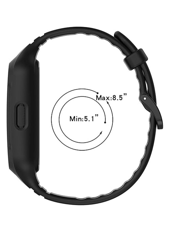 HY Suitable for Huawei Bracelet 9/8/7/6 Integrated Texture Strap Huawei Band8 Strap Honor Bracelet 7/6 Strap (Black)  - Image 2