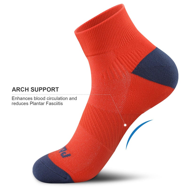 PAPLUS Ankle Compression Socks for Women 6 Pairs, Running Athletic Socks with Arch Supportï¼ŒPlantar Fasciitis Socks - Image 5