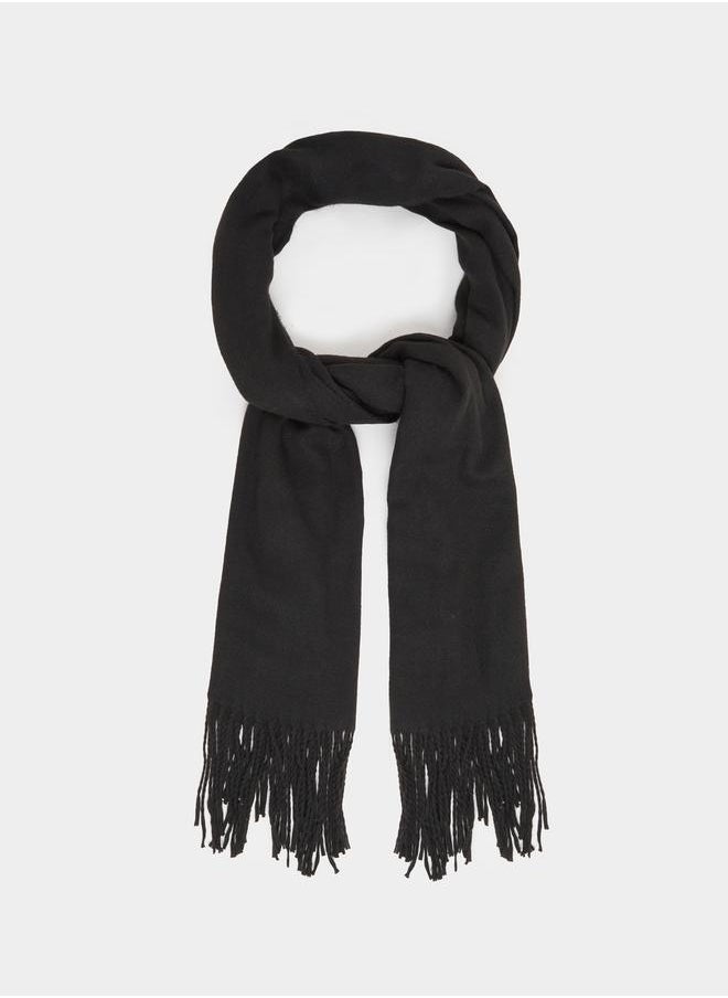 Styli Tasseled Edge Solid Scarf  - Image 1