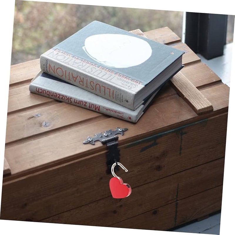Tehaux Heart Shaped Padlock Key Set for Jewelry Box Luggage and Diary 3 Pieces Pink - Image 5