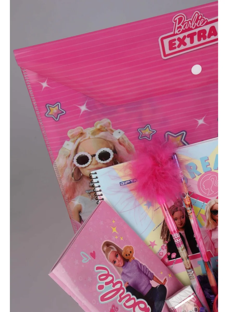 Barbie Decomus Special Boxed "Pınk Love" New Season Licensed Stationery / School Set