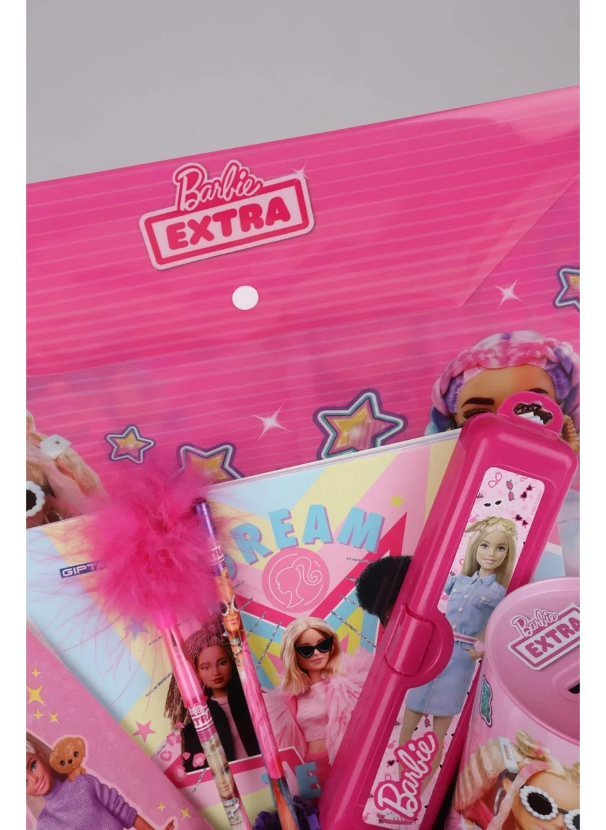 Barbie Decomus Special Boxed "Pınk Love" New Season Licensed Stationery / School Set