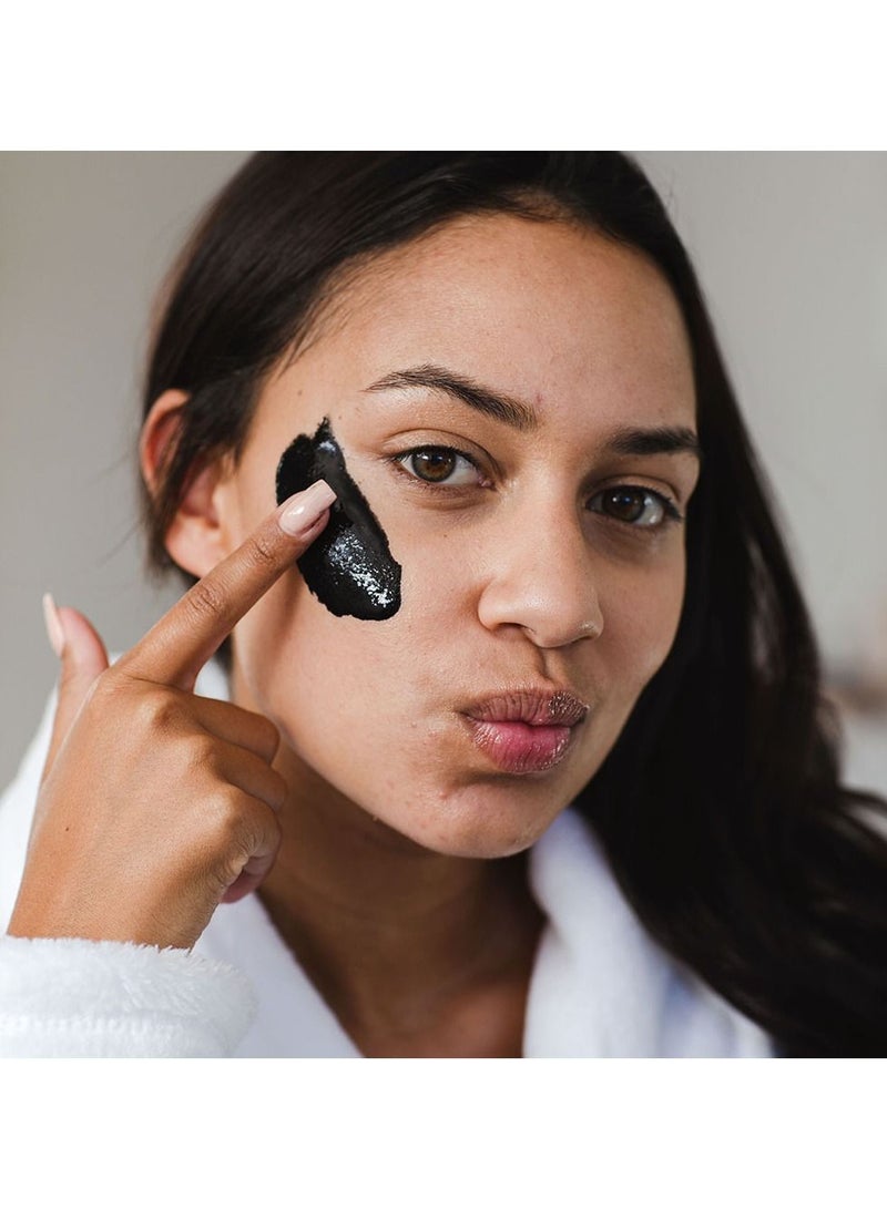 سكين ريبابلك قناع تقشير الفحم (3 استخدامات) - قناع تنظيف عميق للوجه بالشاي الأخضر والليمون، يزيل الرؤوس السوداء والأوساخ، يقشر البشرة، يُضيء البشرة، يُنقّي المسام، يُنقّي البشرة ويُحسّن لونها. - Image 5