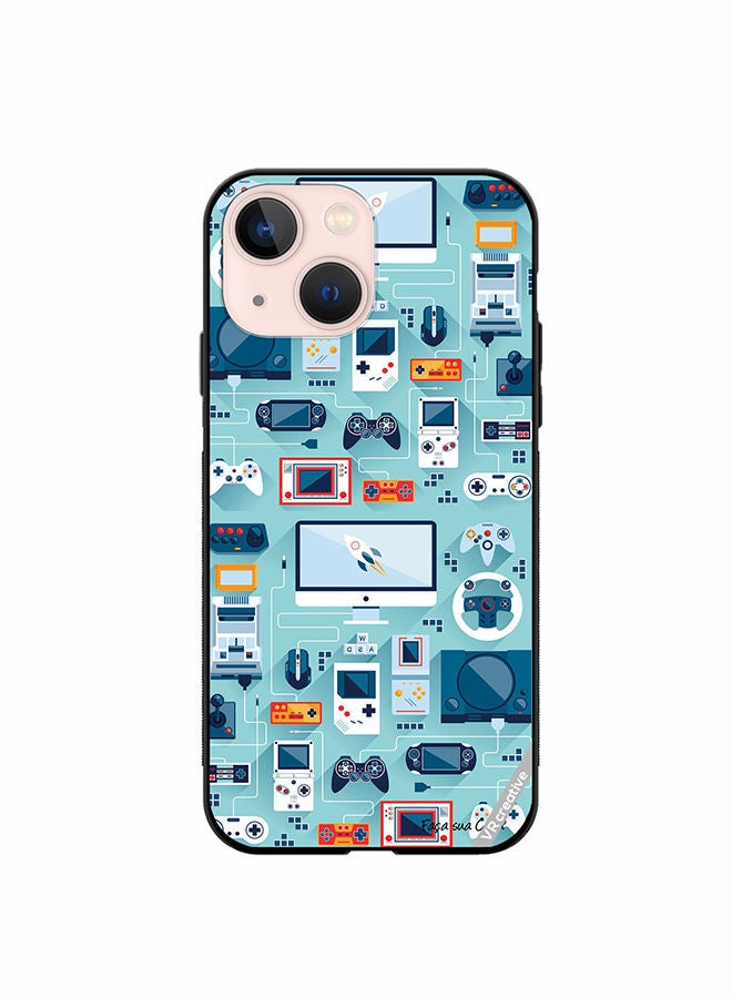 VR CREATIVE Protective Case Cover For Apple iPhone 13 mini Ps 5 Remote Controls Design Multicolour - Image 1