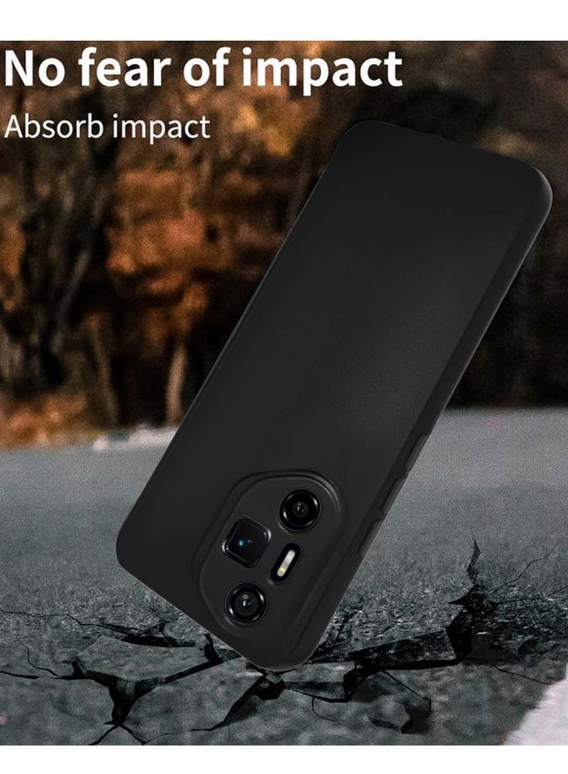 Wtech Honor 300 Ultra 5G 2024 Premium Soft Liquid Silicone Case Cover - Black - Image 3