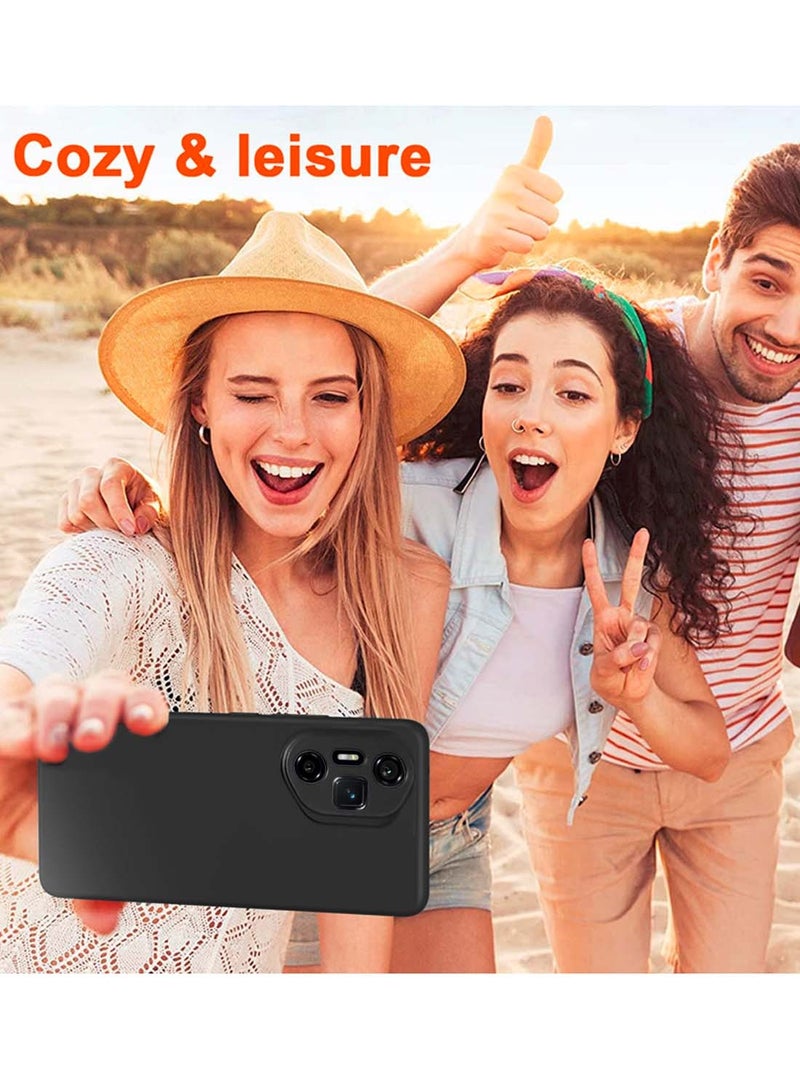 Wtech Honor 300 Ultra 5G 2024 Premium Soft Liquid Silicone Case Cover - Black - Image 4