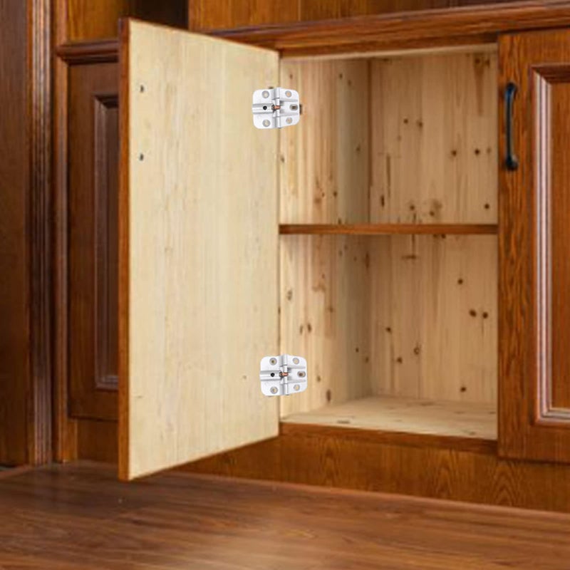 Zinc Alloy Cabinet Door Hinges 2 Pcs Black 90 Degree Positioning 180 Degree Smooth Silent Anti Rust - Image 5