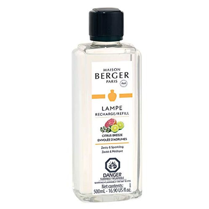 CITRUS BREEZE LAMPE BERGER FRAGRANCE REFILL FOR HOME FRAGRANCE OIL DIFFUSER AIR FRESHENER 169 FLUID OUNCES 500 MILLILITERS