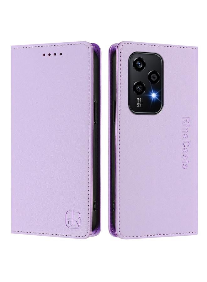 اس-توب جراب هاتف Honor 200 Lite Global RC01 المصنوع من الجلد ثنائي الطي مع خاصية الشفط المغناطيسي بتقنية RFID - Image 2