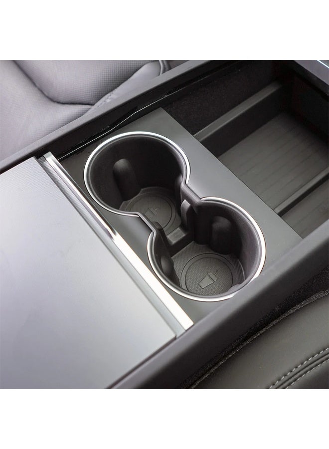 HPS Tesla Cup Holder Insert – Anti-Slip Silicone Liner | Spill-Proof Interior Accessory - Image 4