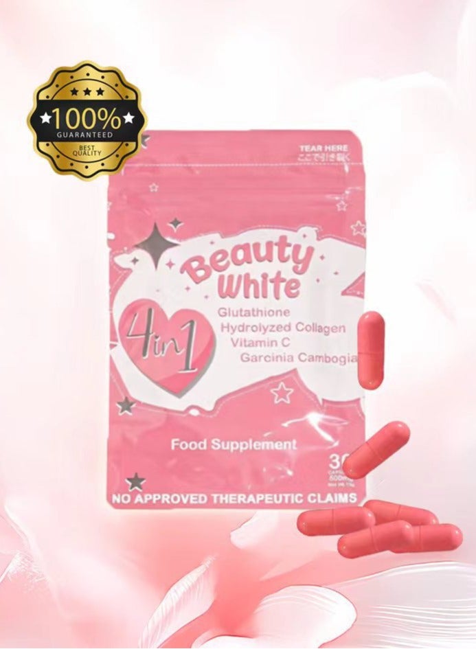Wins Town Beauty White 4 In 1 With Glutathione Hydrolyzed Collagen Vitamin,Food Supplement 30 Capsules  - Image 1