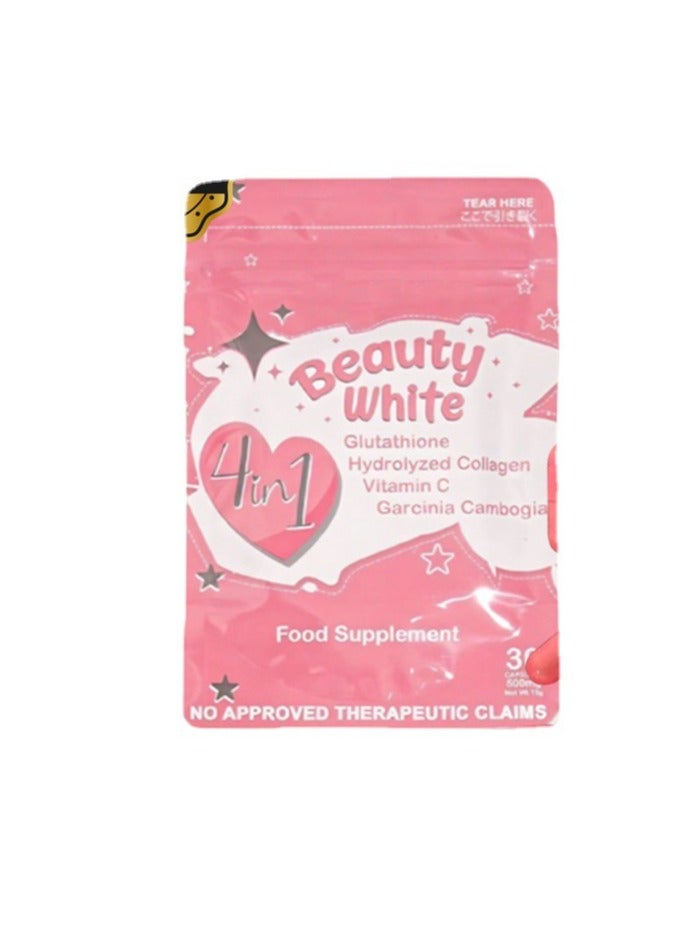 Wins Town Beauty White 4 In 1 With Glutathione Hydrolyzed Collagen Vitamin,Food Supplement 30 Capsules  - Image 4
