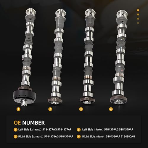 JAVOUKA 3.6 Engine Camshaft Set,5184377AG 5184378AG 5184379AG 5184380AG,for Dodge RAM 1500/Avenger/Challenger/Charger,for Chrysler Town&Country,for Jeep Wrangler/Grand Cherokee,for Promaster,11-16 - Image 3