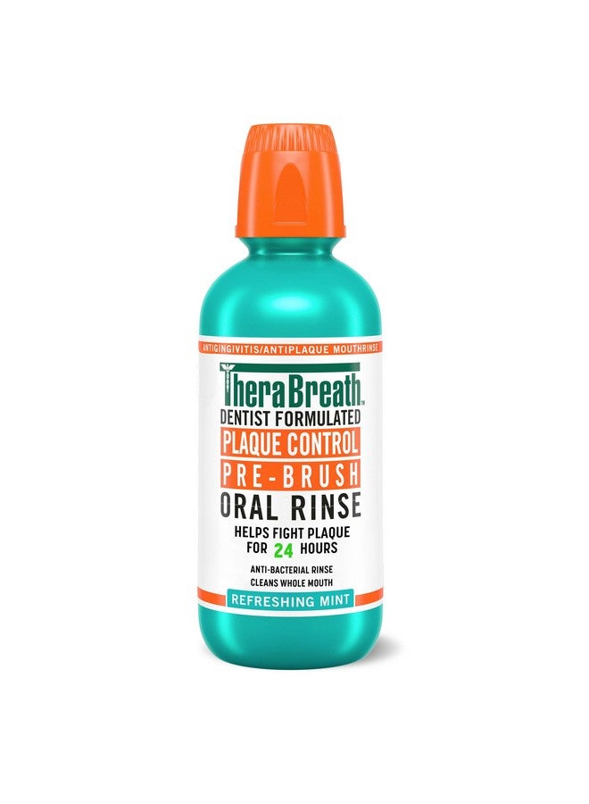 Therabreath Plaque Control Pre-Brush Oral Rinse, Refreshing Mint Flavor, Antigingivitis And Antiplaque Rinse, Dentist Formulated, Alcohol Free, 16 Fl Oz - Image 1