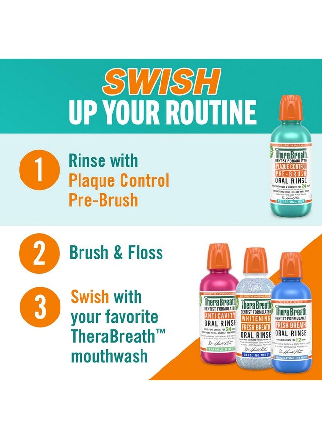 Therabreath Plaque Control Pre-Brush Oral Rinse, Refreshing Mint Flavor, Antigingivitis And Antiplaque Rinse, Dentist Formulated, Alcohol Free, 16 Fl Oz - Image 5