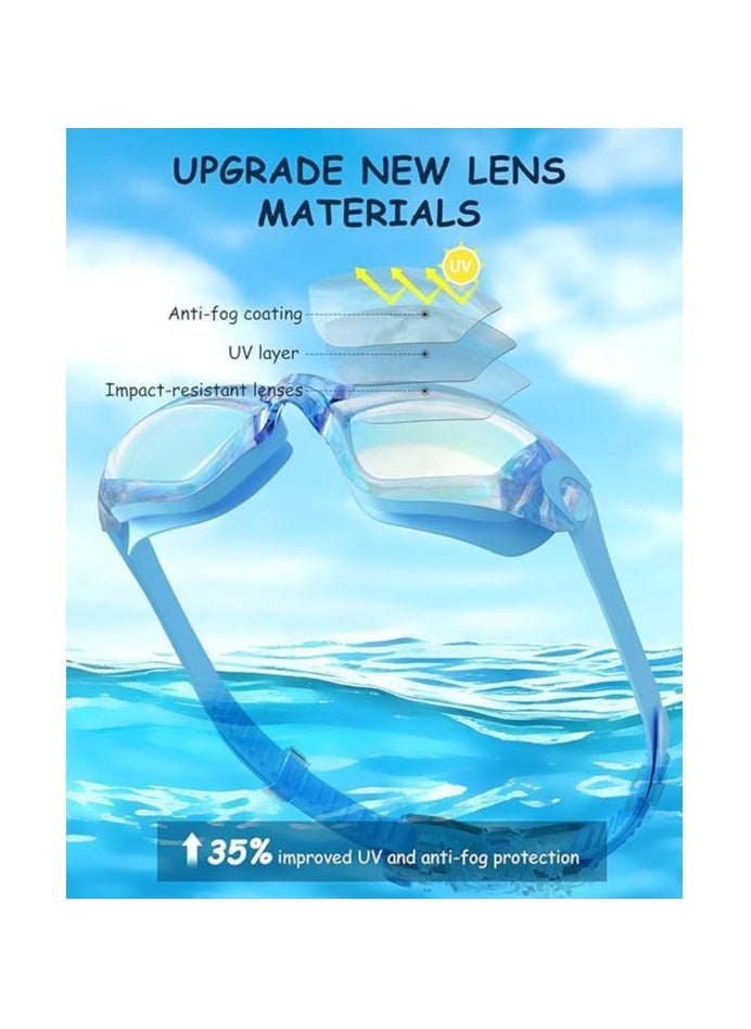 Buytory - Buytory Swimming Goggles & Cap Set for Adults – UV Protection, Anti-Fog, Waterproof Silicone, with Premium Carrying Case - Image 1