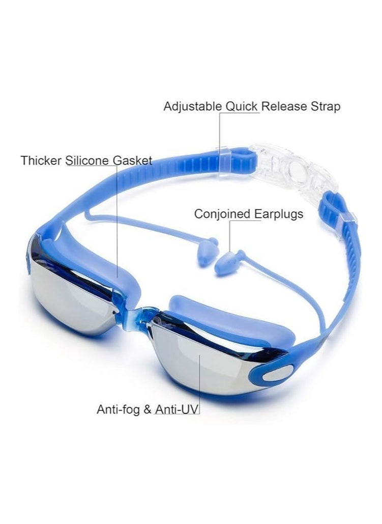 Buytory - Buytory Swimming Goggles & Cap Set for Adults – UV Protection, Anti-Fog, Waterproof Silicone, with Premium Carrying Case - Image 1