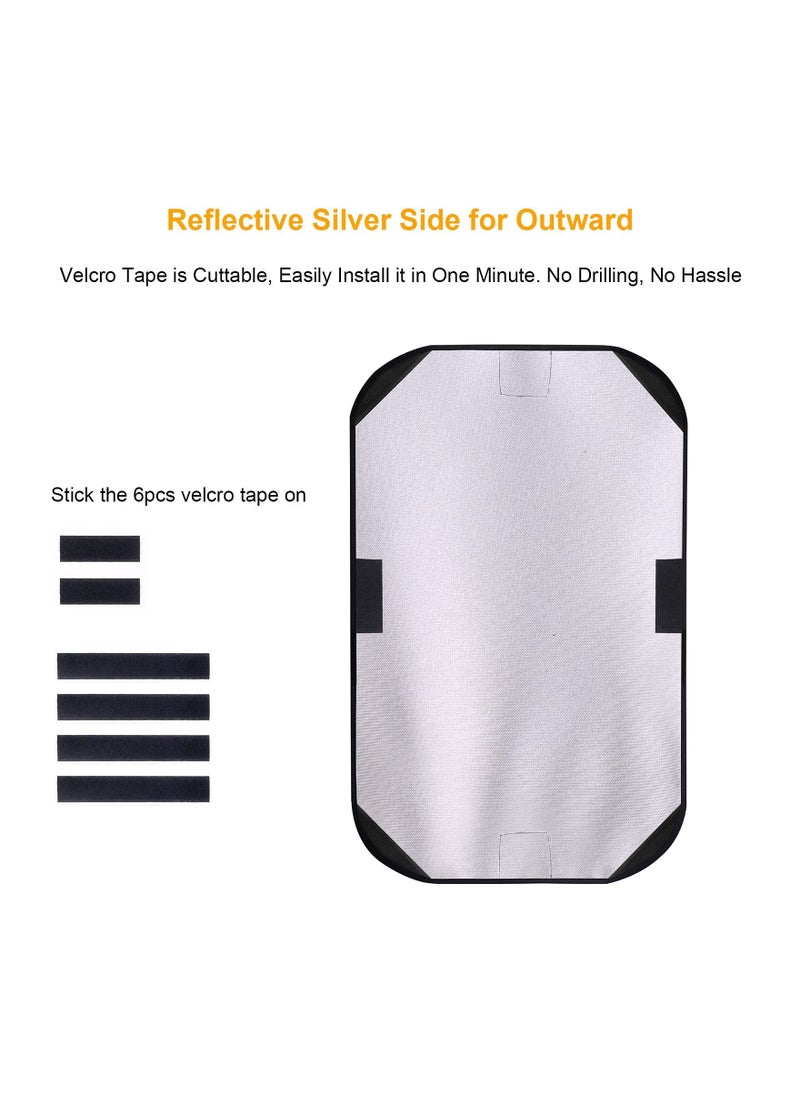 KASTWAVE - RV Door Window Shade, 2 Pack RV Door Window Sun Shade 25"x16", Upgraded 2-Layer Insulation Covering, Thin RV Window Shade for Total UV Protection, for Camper RV Door Window and Skylight - Image 1