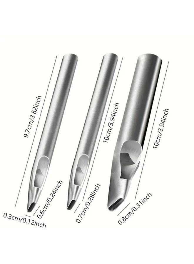 6pcs Carbon Steel Flat Punch Leather Carving Chisel Set Heavy Duty Crafting Tools - Image 3