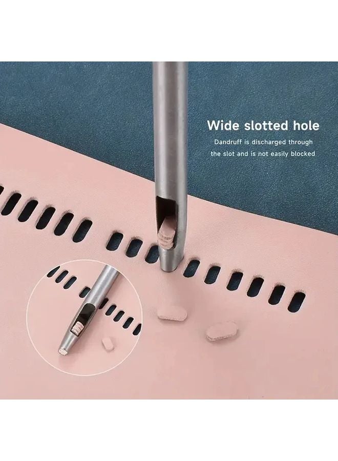 6pcs Carbon Steel Flat Punch Leather Carving Chisel Set Heavy Duty Crafting Tools - Image 5