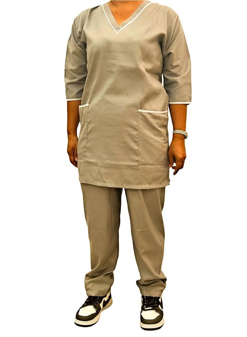 1home Housemaid Uniform Maid Nanny Scrub Suit 3 piece set - Image 3