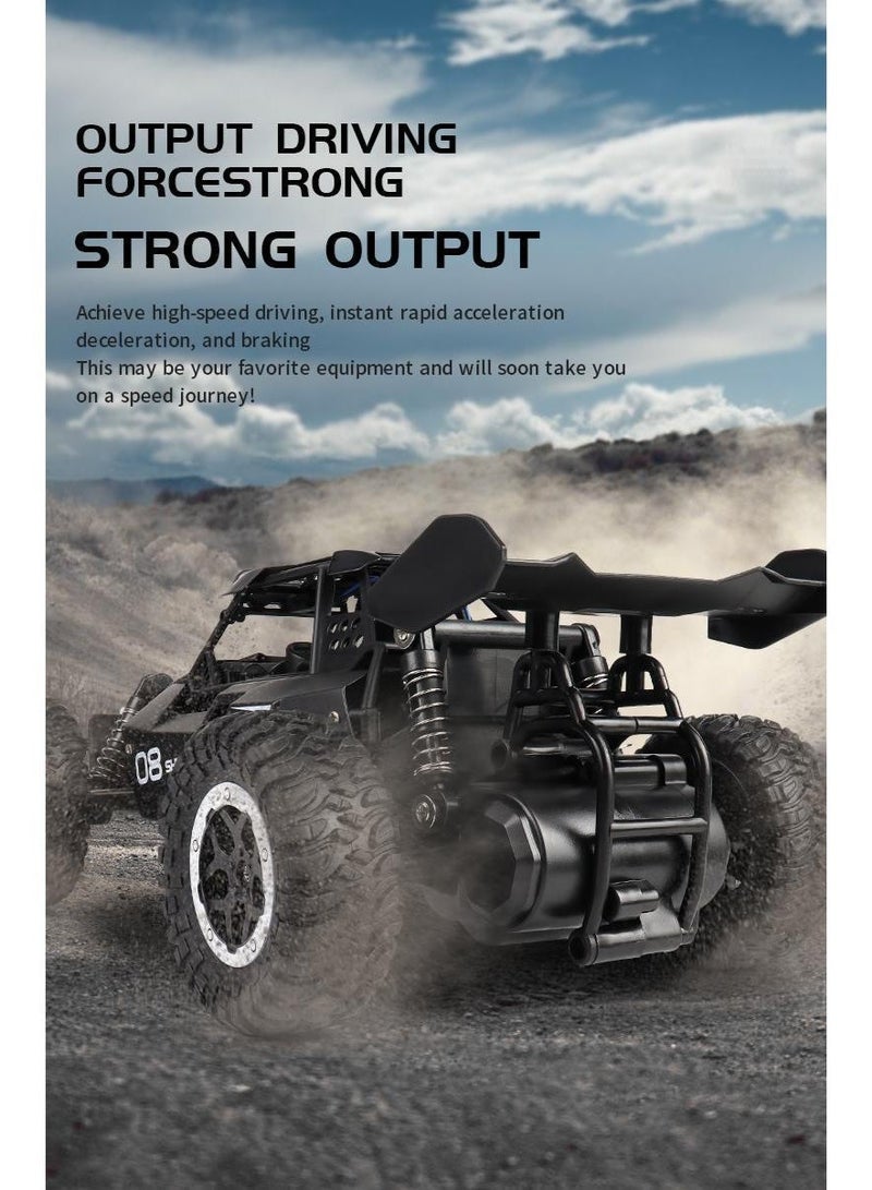 High-Speed Off-Road 2.4G Remote Control Car Toy | 1:16 Alloy Body &Large Rubber Drift Tire, LED Headlights, Anti-Collision Design, Rechargeable | Perfect Speed Racing Gift for 3+ Kids - Image 4