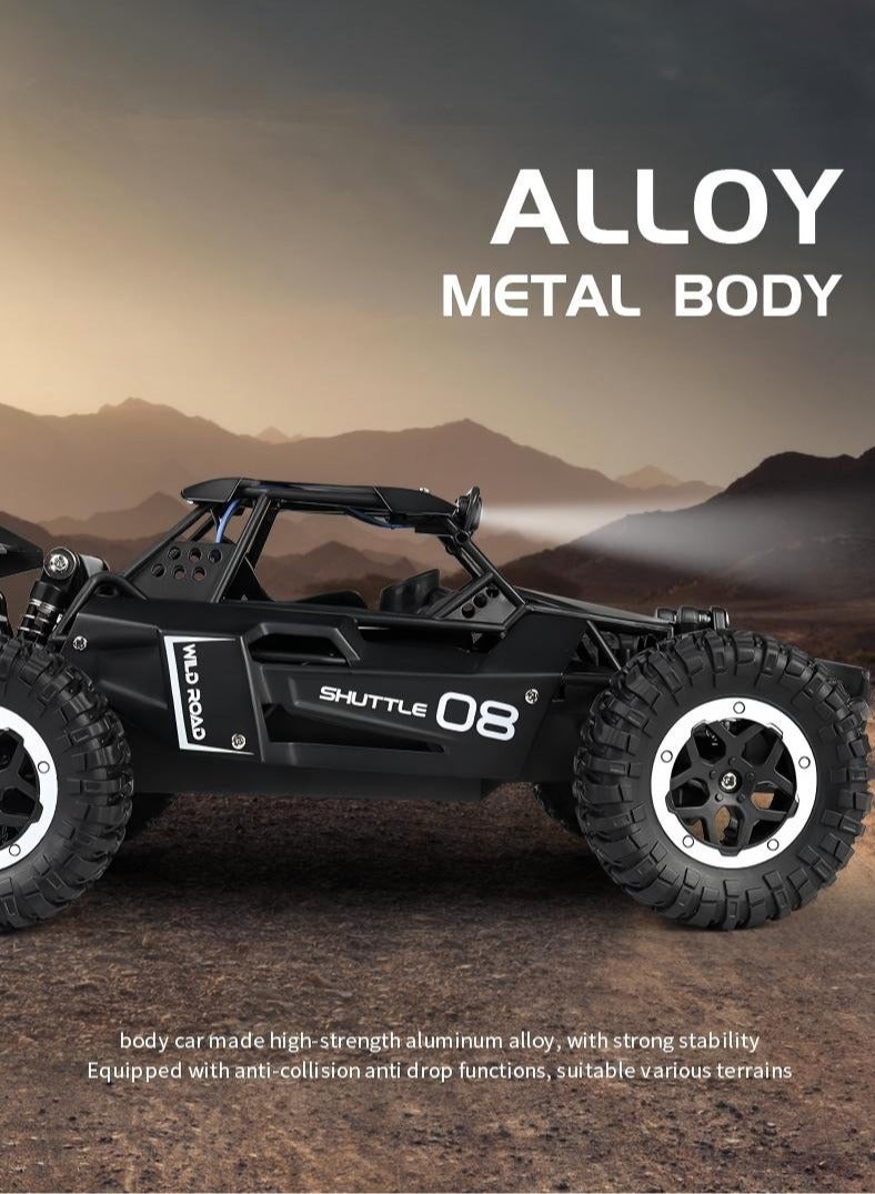 High-Speed Off-Road 2.4G Remote Control Car Toy | 1:16 Alloy Body &Large Rubber Drift Tire, LED Headlights, Anti-Collision Design, Rechargeable | Perfect Speed Racing Gift for 3+ Kids - Image 3