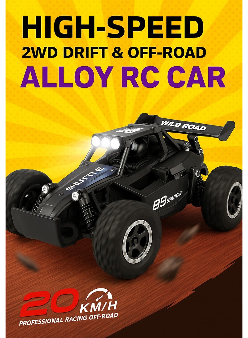 High-Speed Off-Road 2.4G Remote Control Car Toy | 1:16 Alloy Body &Large Rubber Drift Tire, LED Headlights, Anti-Collision Design, Rechargeable | Perfect Speed Racing Gift for 3+ Kids - Image 1