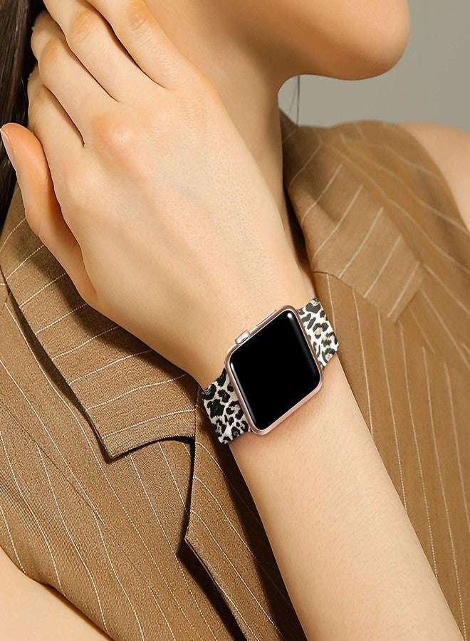 Lerobo Cheetah Band Compatible for Apple Watch Bands 40mm 38mm 41mm 42mm for iWatch Bands SE SE2 SE3 Series 11 10 9 8 7 6 5 4 3 2 1 Leopard Band for Women Men,Silicone Fadeless Pattern Printed Bands - Image 5