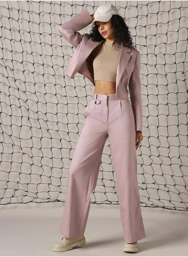 Hubberholme Crop Blazer and Wide Leg Trousers Set