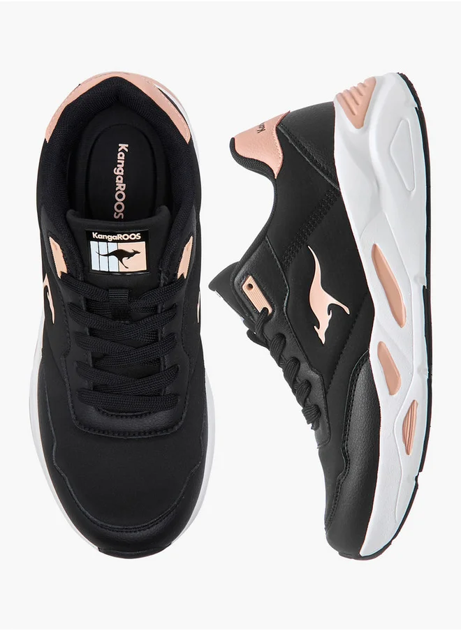 كانغاروس Women's Colourblock Sports Shoes with Lace-Up Closure