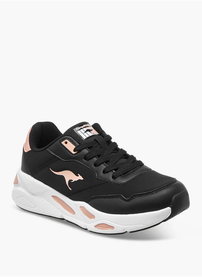 كانغاروس Women's Colourblock Sports Shoes with Lace-Up Closure