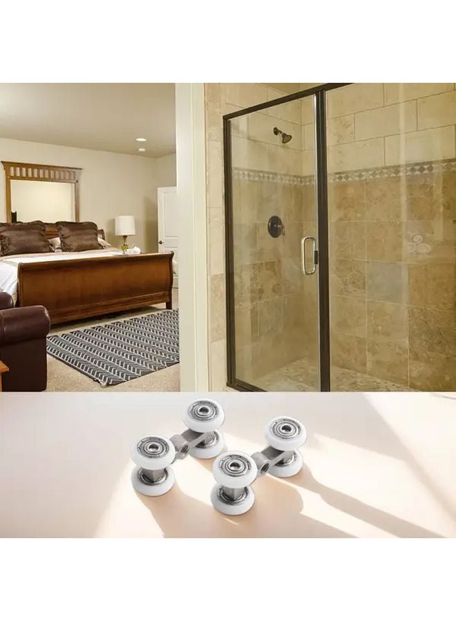 2pcs Heavy Duty Sliding Door Roller Wheels Stainless Steel Bearing Smooth Gliding Motion - Image 2