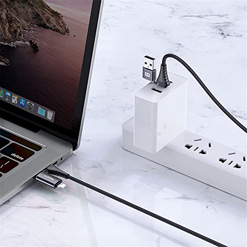 ROCK PD 3A Fast Charging Braided 4 in 1 Cable Universal Type C Cable USB C to USB C, C to Light, and Light to C Multi Charger Cables (Black) - Image 4