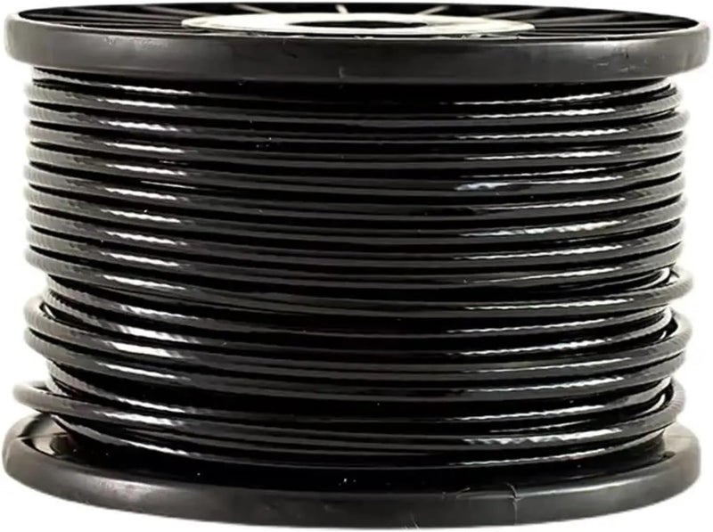 1/1.2/1.5/2/3/4/5/6mm Black PVC Coated Steel Wire 304 Stainless Steel Stranded Wire Rope Soft Cable Steel Clothesline(20M,1.2mm) - Image 1