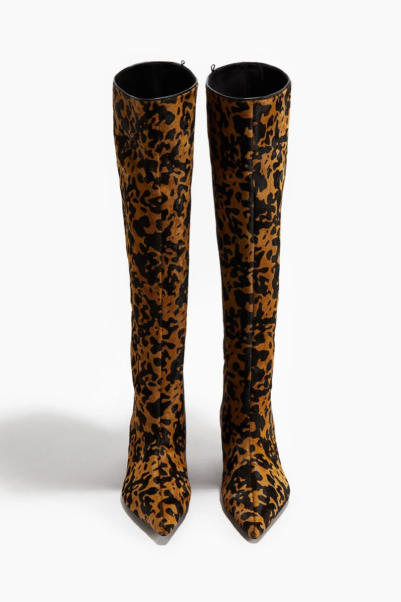 H&M Kitten-heeled leather boots